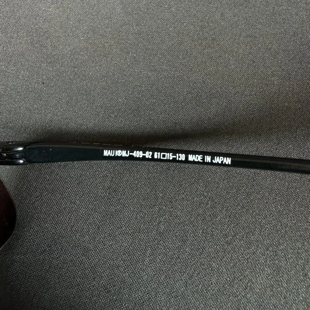 Maui Jim MJ-409-02 61 15-130 Black Sunglasses Made in Japan Only Frame